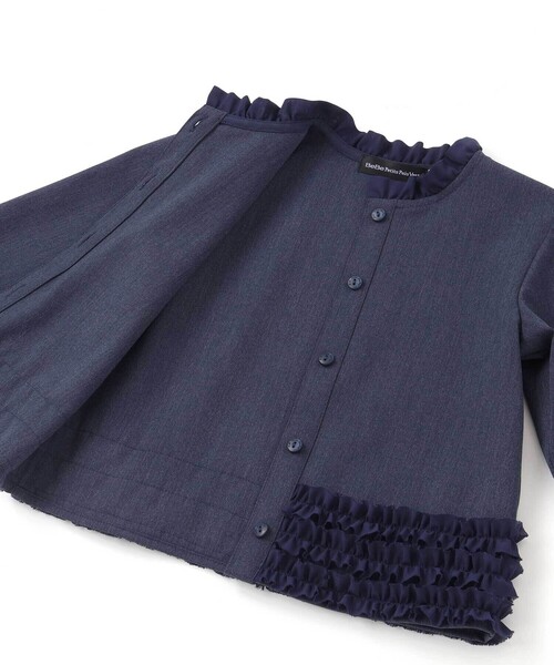 BeBe Petits Pois Vert（ベベプチポワヴェール）の「シフォンフリルブラウス+ロングパンツセットアップ（セットアップ・キッズ・ブラック系その他/ブルー・100cm/110cm/120cm/130cm/140cm/150cm）」の13枚目の写真