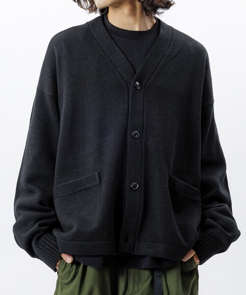 EVERYDAY I LIKE.Si/Co Relax Vネックカーディガン 黒 Deuxieme Classe（ドゥーズィエムクラス）の「*Si/Co Relax Vネック