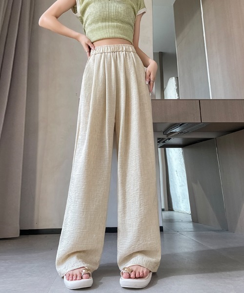 ReRe（リリ）の「ポケット付きワイドパンツ（その他パンツ・レディース・ライトグレー/ピンク/ベージュ/ダークグレー・FREE）」の17枚目の写真
