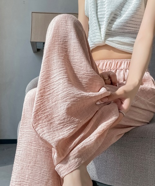 ReRe（リリ）の「ポケット付きワイドパンツ（その他パンツ・レディース・ライトグレー/ピンク/ベージュ/ダークグレー・FREE）」の6枚目の写真