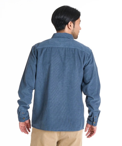 BILLABONG(ビラボン)の「BILLABONG メンズ 24A051502-BONG DAYS LS 長袖シャツ 【2025年秋冬モデル】/ビラボン胸ポケットワンポイントコーデュロイ長袖シャツ(シャツ/ブラウス・メンズ・ブルー系その他・MEDIUM/LARGE/X-LARGE)」の2枚目の写真
