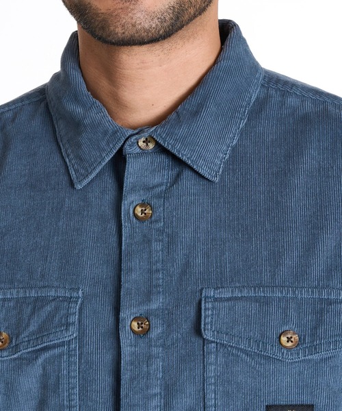 BILLABONG(ビラボン)の「BILLABONG メンズ 24A051502-BONG DAYS LS 長袖シャツ 【2025年秋冬モデル】/ビラボン胸ポケットワンポイントコーデュロイ長袖シャツ(シャツ/ブラウス・メンズ・ブルー系その他・MEDIUM/LARGE/X-LARGE)」の3枚目の写真