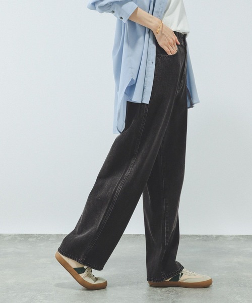 GLOBAL WORK（グローバルワーク）の「GOODデニムバギーパンツ/498388（デニムパンツ・レディース・ブラック/ライトベージュ/ブルー/ネイビー・X-SMALL/SMALL/MEDIUM/LARGE/X-LARGE/XX-LARGE）」の13枚目の写真