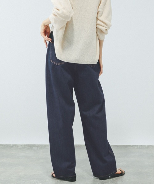 GLOBAL WORK（グローバルワーク）の「GOODデニムバギーパンツ/498388（デニムパンツ・レディース・ブラック/ライトベージュ/ブルー/ネイビー・X-SMALL/SMALL/MEDIUM/LARGE/X-LARGE/XX-LARGE）」の21枚目の写真