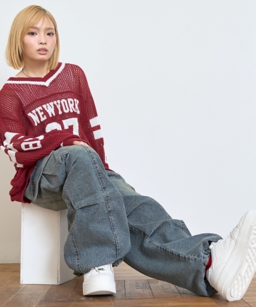 LTXC】【速乾】【ストレッチ】デニムカーゴパンツ（デニムパンツ