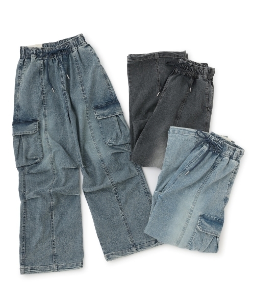 LTXC】【速乾】【ストレッチ】デニムカーゴパンツ（デニムパンツ