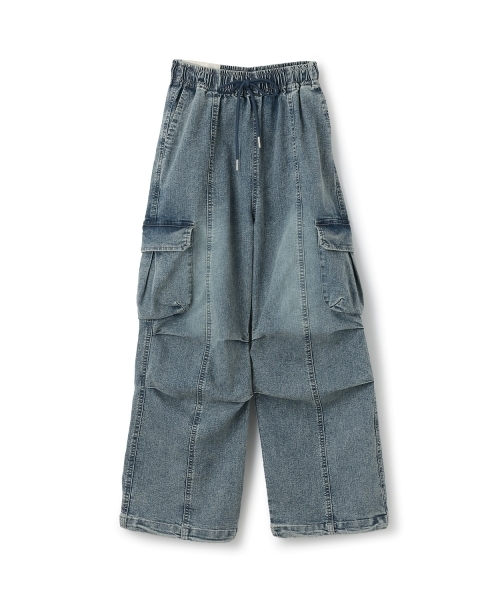 たま3：SIGNATURE8 デニムカーゴパンツ labody LTXC】【速乾】【ストレッチ】デニムカーゴパンツ（デニムパンツ