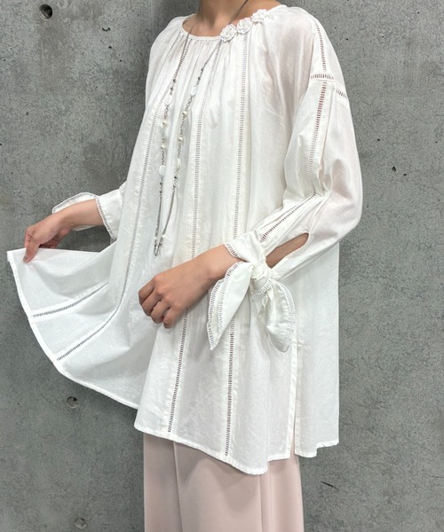 INGEBORG（インゲボルグ）の「マリンpt.チュニックブラウス