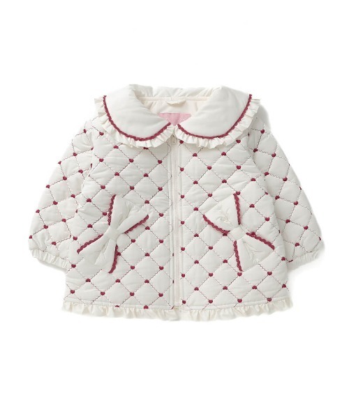 coeur a coeur（クーラクール）の「coeur a coeur キルトジャケット（その他アウター・キッズ・アイボリー/ピンク・120cm/110cm/100cm/90cm）」の3枚目の写真