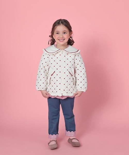 coeur a coeur（クーラクール）の「coeur a coeur キルトジャケット（その他アウター・キッズ・アイボリー/ピンク・120cm/110cm/100cm/90cm）」の7枚目の写真