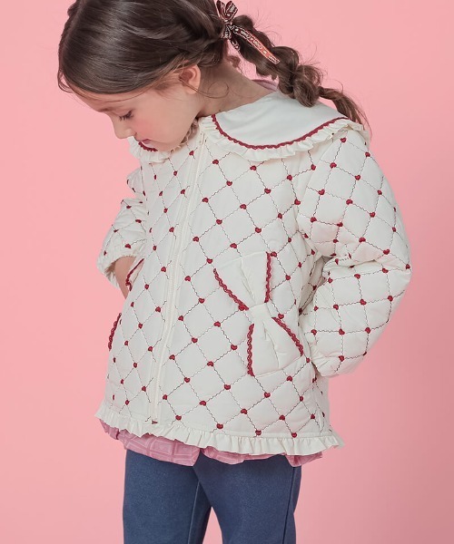coeur a coeur（クーラクール）の「coeur a coeur キルトジャケット（その他アウター・キッズ・アイボリー/ピンク・120cm/110cm/100cm/90cm）」の8枚目の写真