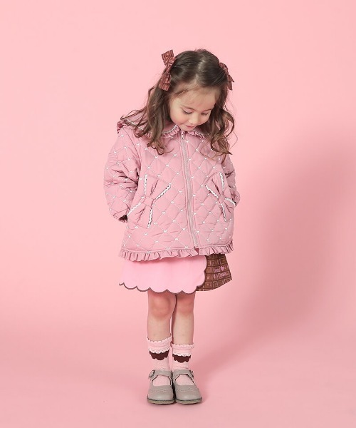 coeur a coeur（クーラクール）の「coeur a coeur キルトジャケット（その他アウター・キッズ・アイボリー/ピンク・120cm/110cm/100cm/90cm）」の10枚目の写真
