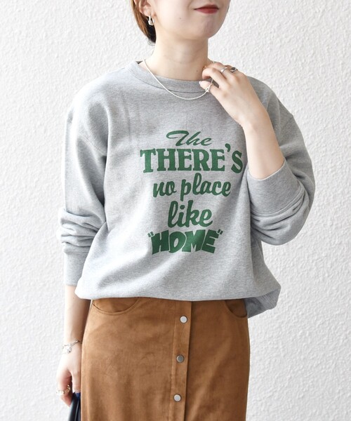 SHIPS any別注】THE KNiTS:〈洗濯機可能〉ロゴ プリント スウェット