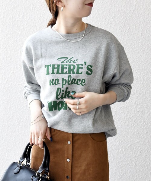 SHIPS any（シップス エニィ）の「【SHIPS any別注】THE KNiTS:〈洗濯機可能〉ロゴ プリント スウェット（スウェット・レディース・ナチュラル/グレー/ブラウン・ONE SIZE）」の4枚目の写真