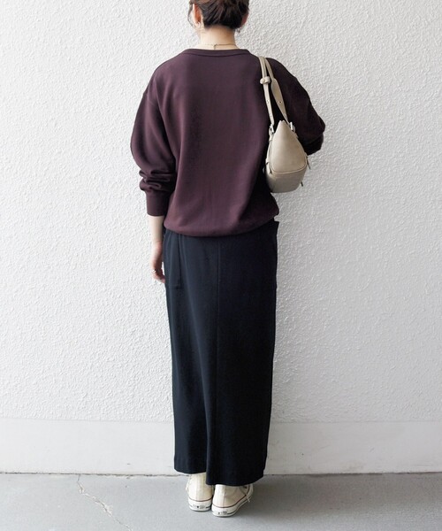 SHIPS any（シップス エニィ）の「【SHIPS any別注】THE KNiTS:〈洗濯機可能〉ロゴ プリント スウェット（スウェット・レディース・ナチュラル/グレー/ブラウン・ONE SIZE）」の6枚目の写真