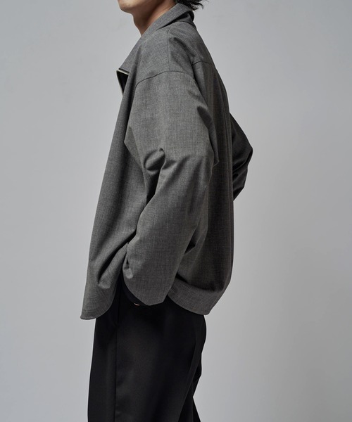 Lui's(ルイス)の「FINE ロングスリーブZIPシャツ(シャツ/ブラウス・メンズ・ブラウン/チャコールグレー/ブラック・S)」の16枚目の写真