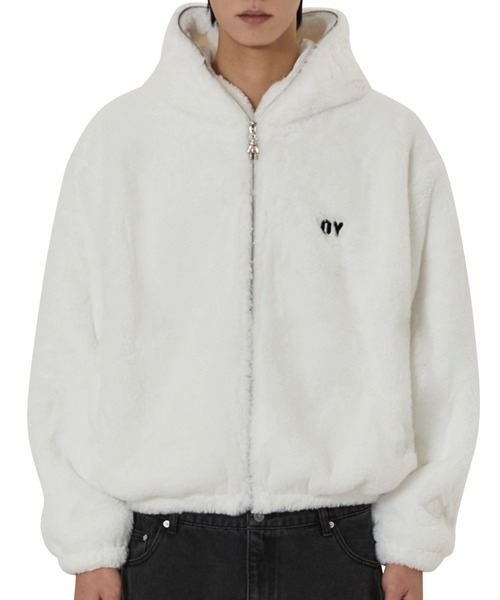 OY(オーワイ)の「『OY/オーワイ』DOLLY FUR HOODIE JACKET/ドリー ファーフーディージャケット(その他アウター・レディース・ブラック/ホワイト・FREE)」の7枚目の写真