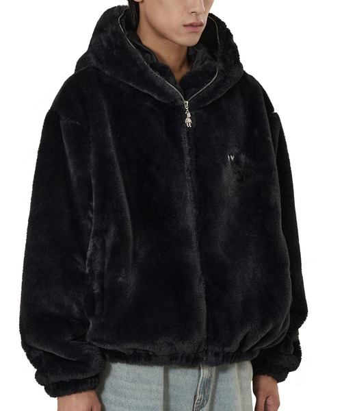 OY(オーワイ)の「『OY/オーワイ』DOLLY FUR HOODIE JACKET/ドリー ファーフーディージャケット(その他アウター・レディース・ブラック/ホワイト・FREE)」の3枚目の写真