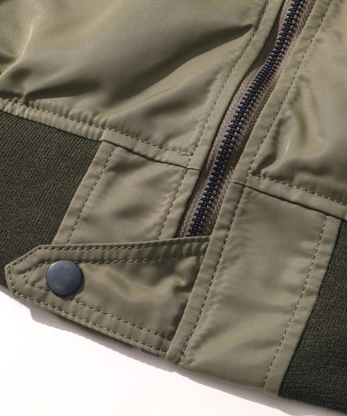HOUSTON(ヒューストン)の「【HOUSTON/ヒューストン】L-2 FLIGHT JACKET / フライトジャケット(ブルゾン・メンズ・オリーブドラブ/ブラック・40/42/36/38)」の10枚目の写真