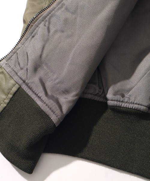 HOUSTON(ヒューストン)の「【HOUSTON/ヒューストン】L-2 FLIGHT JACKET / フライトジャケット(ブルゾン・メンズ・オリーブドラブ/ブラック・40/42/36/38)」の11枚目の写真