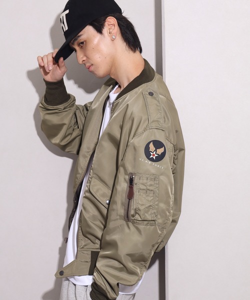 【極美品】HOUSTON L-2 フライトジャケット　フリーワッペン セール】【HOUSTON/ヒューストン】L-2 FLIGHT JACKET / フライト