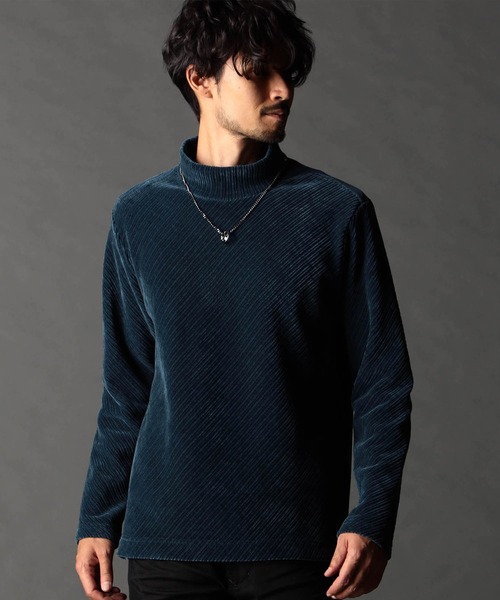 NICOLE CLUB FOR MEN(ニコルクラブフォーメン)の「モールバイヤス モックネックプルオーバー(Tシャツ/カットソー・メンズ・オフホワイト/ブルー系/ブラック/グレー・LARGE/X-LARGE/MEDIUM)」の4枚目の写真