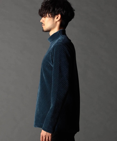 NICOLE CLUB FOR MEN(ニコルクラブフォーメン)の「モールバイヤス モックネックプルオーバー(Tシャツ/カットソー・メンズ・オフホワイト/ブルー系/ブラック/グレー・LARGE/X-LARGE/MEDIUM)」の9枚目の写真