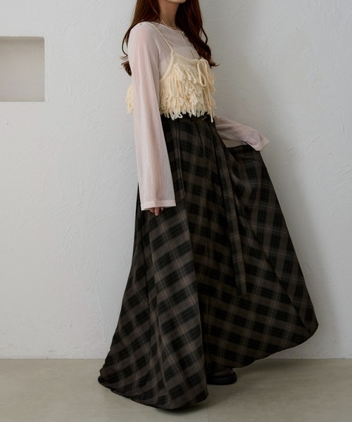 apres jour clair（アプレジュールクレア）の「【apres jour clair】フリンジニットビスチェ（その他トップス・レディース・ブラウン系その他/チャコールグレー/アイボリー・X-LARGE/フリー）」の10枚目の写真
