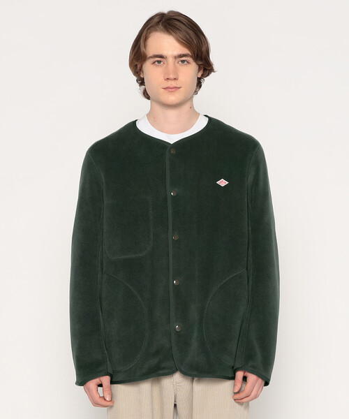 MEN'S FLEECE COLLARLESS JACKET（その他トップス）｜DANTON（ダントン）のファッション通販 - ZOZOTOWN ダントン　フリース　ブラック　サイズ40（Mサイズ）