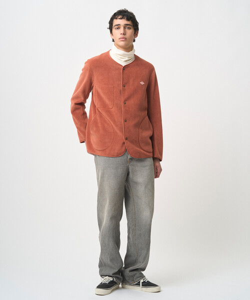 MEN'S FLEECE COLLARLESS JACKET（その他トップス）｜DANTON（ダントン