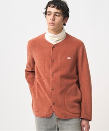 DANTON(_g)MEN'S FLEECE COLLARLESS JACKET(̑gbvX)