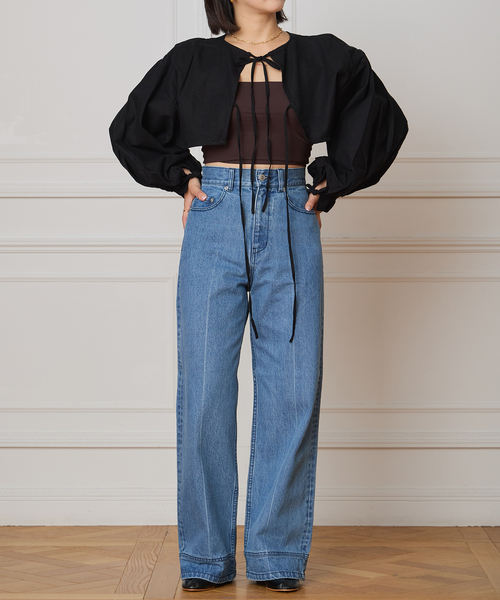 IENA LA BOUCLE(イエナラブークル)の「VIOLETTE ROOM/バイオレットルーム VR SHORT トップス VR253112(シャツ/ブラウス・レディース・ブラック・FREE)」の2枚目の写真