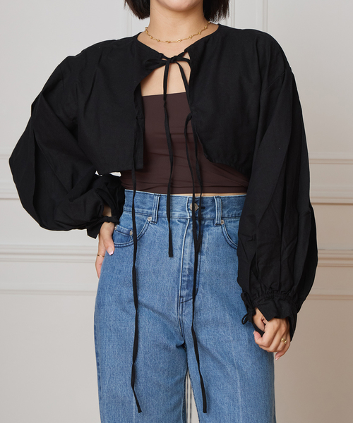IENA LA BOUCLE(イエナラブークル)の「VIOLETTE ROOM/バイオレットルーム VR SHORT トップス VR253112(シャツ/ブラウス・レディース・ブラック・FREE)」の3枚目の写真