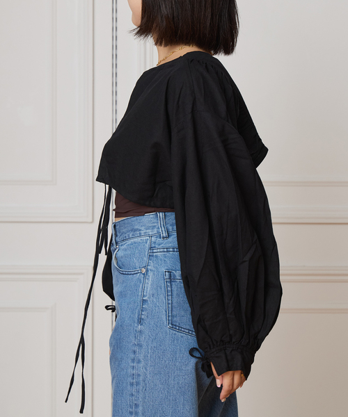 IENA LA BOUCLE(イエナラブークル)の「VIOLETTE ROOM/バイオレットルーム VR SHORT トップス VR253112(シャツ/ブラウス・レディース・ブラック・FREE)」の5枚目の写真