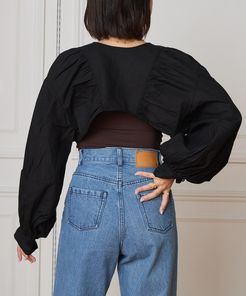 IENA LA BOUCLE(イエナラブークル)の「VIOLETTE ROOM/バイオレットルーム VR SHORT トップス VR253112(シャツ/ブラウス・レディース・ブラック・FREE)」の6枚目の写真