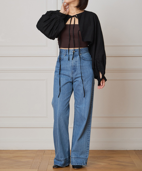 IENA LA BOUCLE(イエナラブークル)の「VIOLETTE ROOM/バイオレットルーム VR SHORT トップス VR253112(シャツ/ブラウス・レディース・ブラック・FREE)」の7枚目の写真