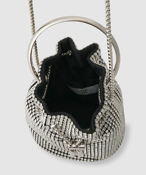 ◇【LOULOU WILLOUGHBY】ビジュー巾着ショルダー（ショルダーバッグ