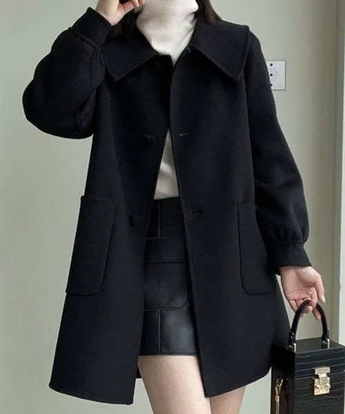 gossip!ロサンゼルス(ゴシップロサンゼルス)の「ステンカラーミディ丈ジャケット(テーラードジャケット・レディース・イエロー/ブラック/オフホワイト・FREE)」の7枚目の写真