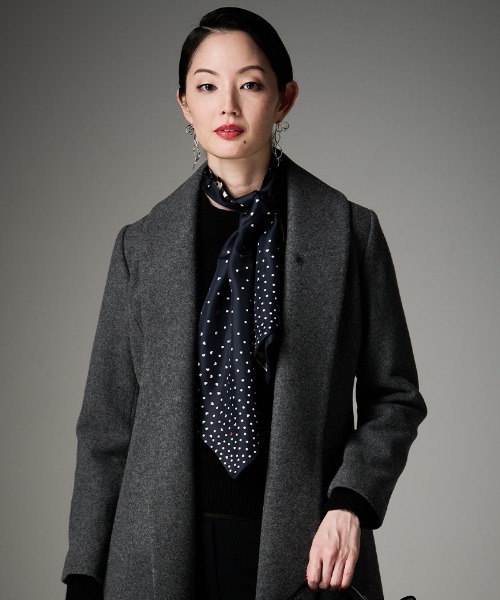 セール】日本製ドットレオパード剣先スカーフ（バンダナ/スカーフ