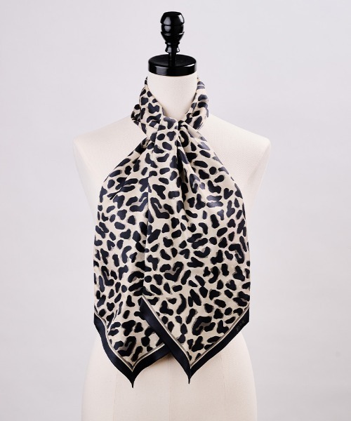 日本製ドットレオパード剣先スカーフ（バンダナ/スカーフ）｜JENNE