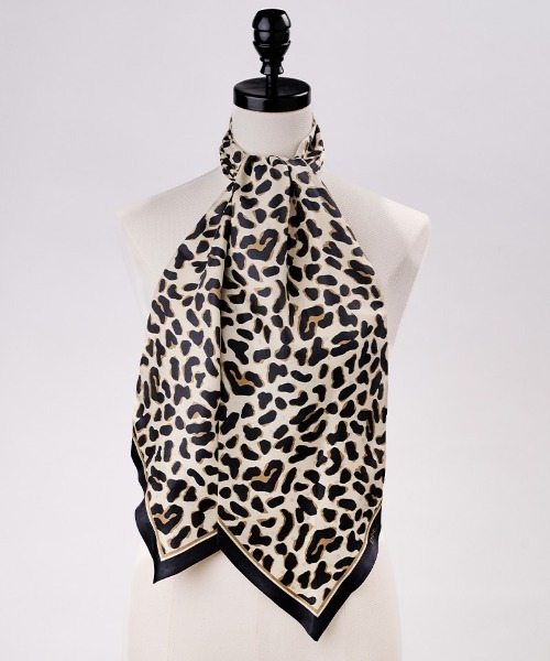 日本製ドットレオパード剣先スカーフ（バンダナ/スカーフ）｜JENNE