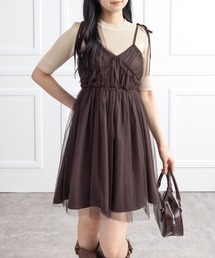 clear | チュールミニワンピース[着回し力抜群 ガーリー]≪AW新作≫(ワンピース)