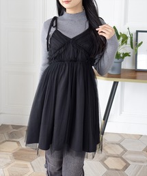 clear | チュールミニワンピース[着回し力抜群 ガーリー]≪AW新作≫(ワンピース)