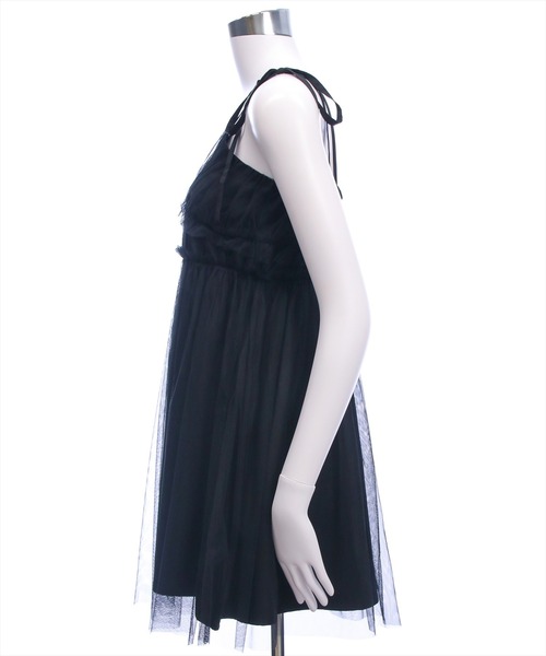 clear（クリア）の「チュールミニワンピース[着回し力抜群 ガーリー]（ワンピース・レディース・ブラウン/ブラック/アイボリー・F）」の7枚目の写真