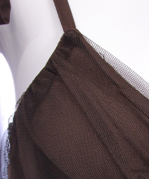 clear（クリア）の「チュールミニワンピース[着回し力抜群 ガーリー]（ワンピース・レディース・ブラウン/ブラック/アイボリー・F）」の13枚目の写真