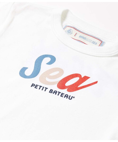 PETIT BATEAU(プチバトー)の「W&Sプリント半袖Tシャツ(Tシャツ/カットソー・キッズ・ネイビー/ホワイト/ピンク・18MONTH/12MONTH/24MONTH/36MONTH)」の5枚目の写真