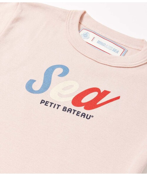 PETIT BATEAU(プチバトー)の「W&Sプリント半袖Tシャツ(Tシャツ/カットソー・キッズ・ネイビー/ホワイト/ピンク・18MONTH/12MONTH/24MONTH/36MONTH)」の8枚目の写真