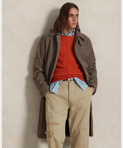 POLO RALPH LAUREN（ポロ ラルフ ローレン）の「ケーブルニット ウールカシミヤ セーター（ニット/セーター・メンズ・オレンジ・S/M/L/XL/XS/XXL）」の6枚目の写真