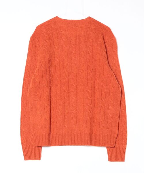 POLO RALPH LAUREN（ポロ ラルフ ローレン）の「ケーブルニット ウールカシミヤ セーター（ニット/セーター・メンズ・オレンジ・S/M/L/XL/XS/XXL）」の8枚目の写真