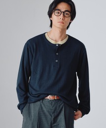 kutir（クティール）の「Snap Button Henry Neck Long Sleeve T / スナップボタンヘンリーネックロングスリーブT 【NEW COLOR】（Tシャツ/カットソー）」